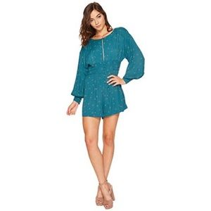 Free People Romper Button Up Romper